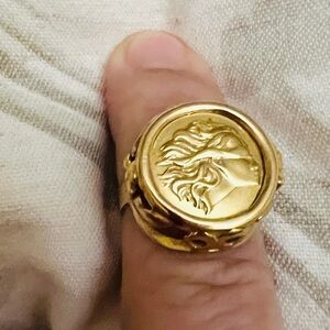 Blind Justice • 14K Coin Ring • Size 6